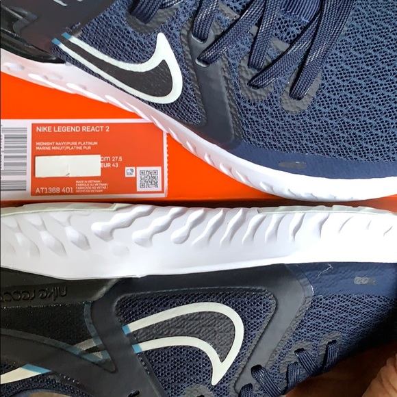 NIKE LEGEND REACT 2 midnight navy/pure platinum - Picture 12 of 16